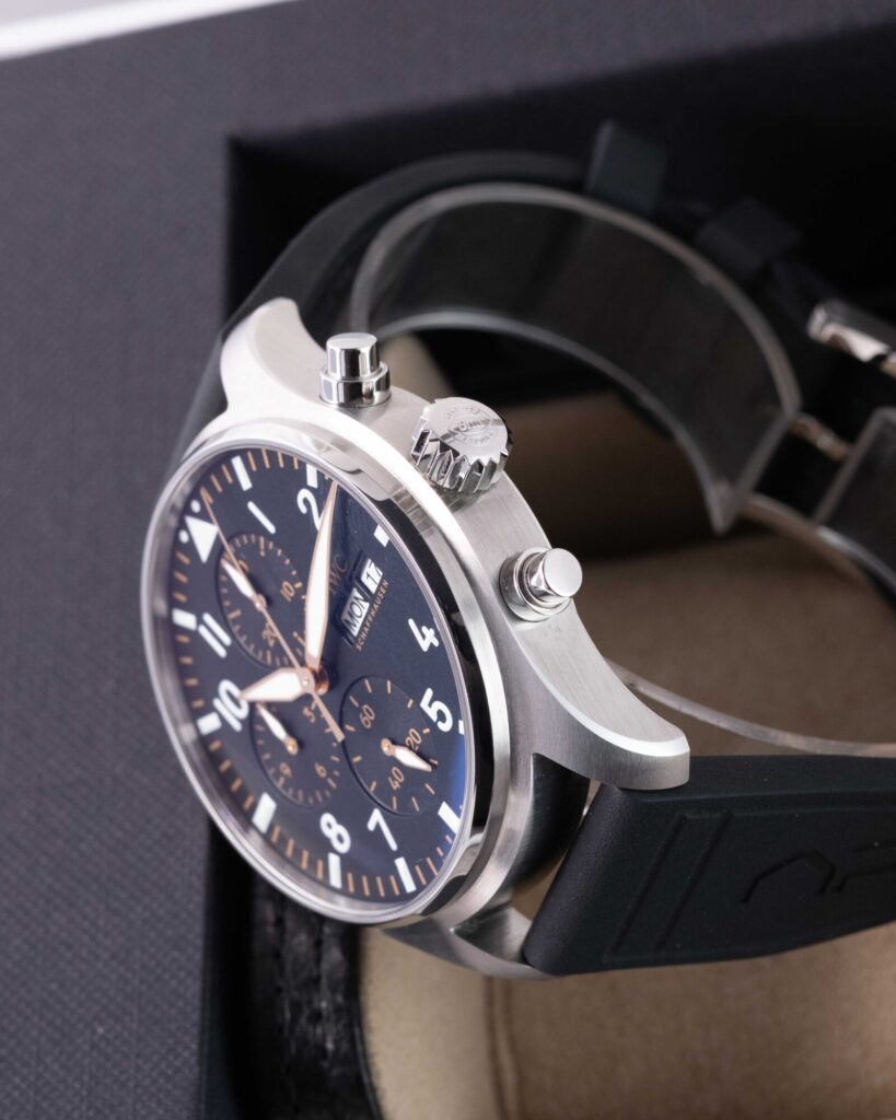 IWC Steel 43MM Pilot Apxgp Chrono Auto Black Dial On Rubber Strap IW378009 2026