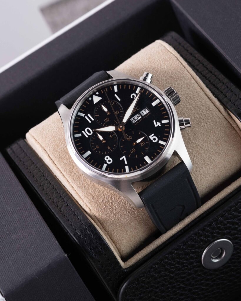 IWC Steel 43MM Pilot Apxgp Chrono Auto Black Dial On Rubber Strap IW378009 2026