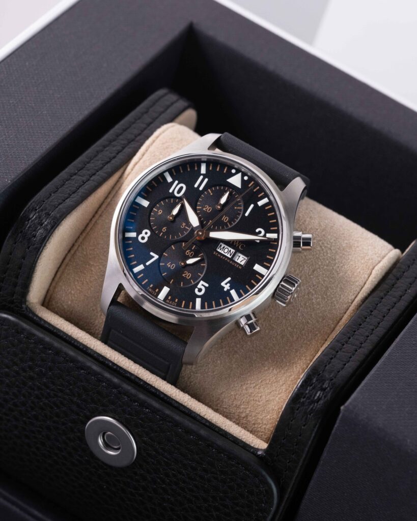 IWC Steel 43MM Pilot Apxgp Chrono Auto Black Dial On Rubber Strap IW378009 2026